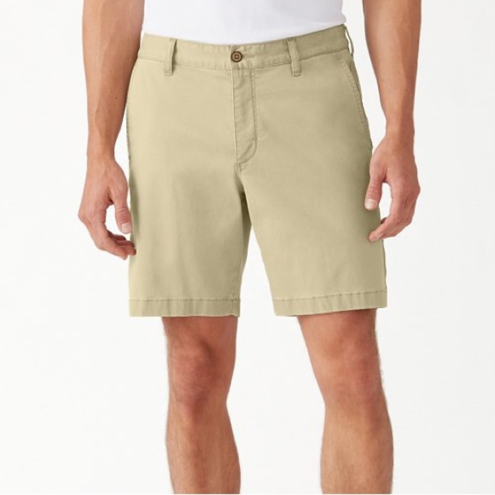 Tommy Bahama Chino Flat Front Shorts - Khaki